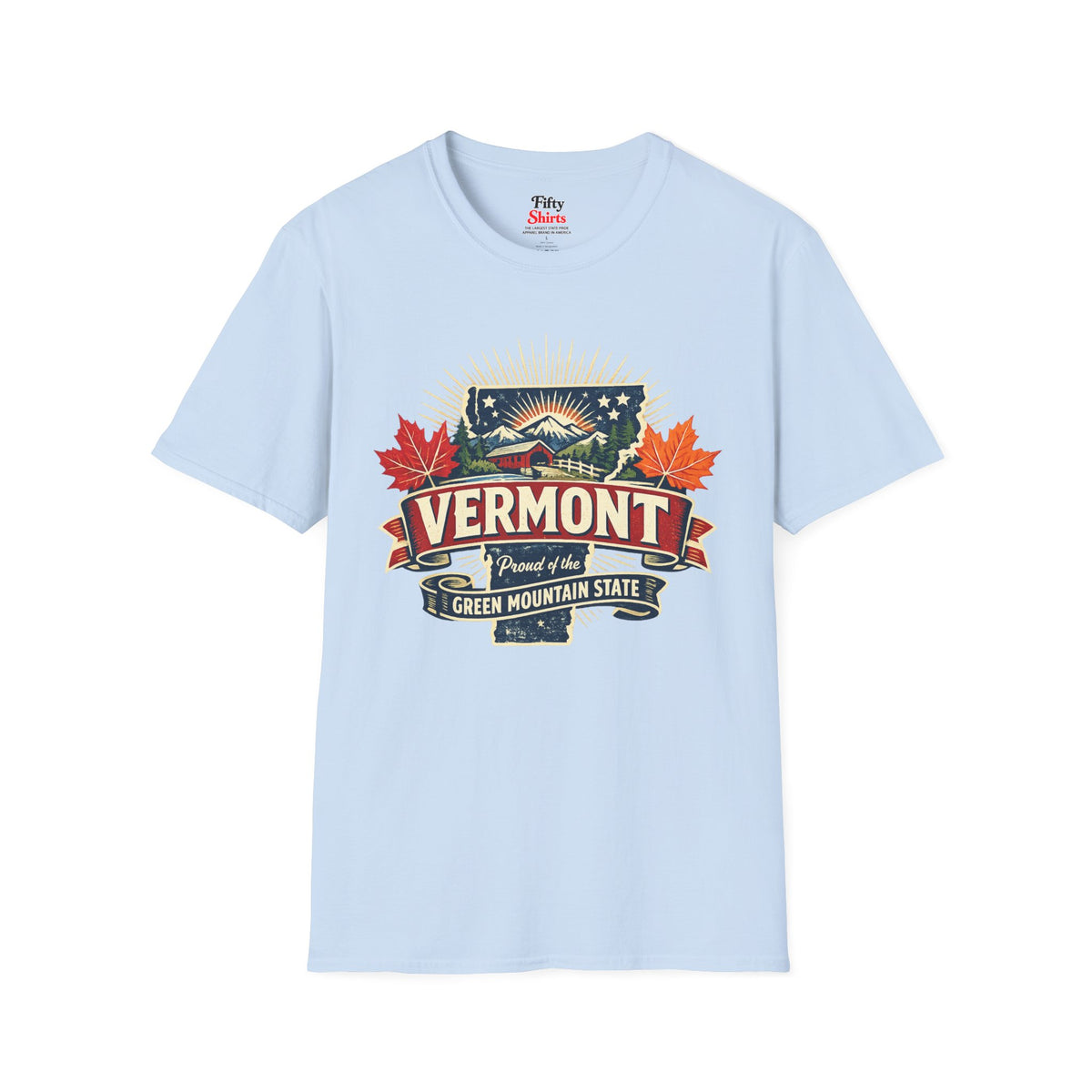 Vermont State Pride Unisex Softstyle T Shirt State Pride Graphic Tee Collections FS03