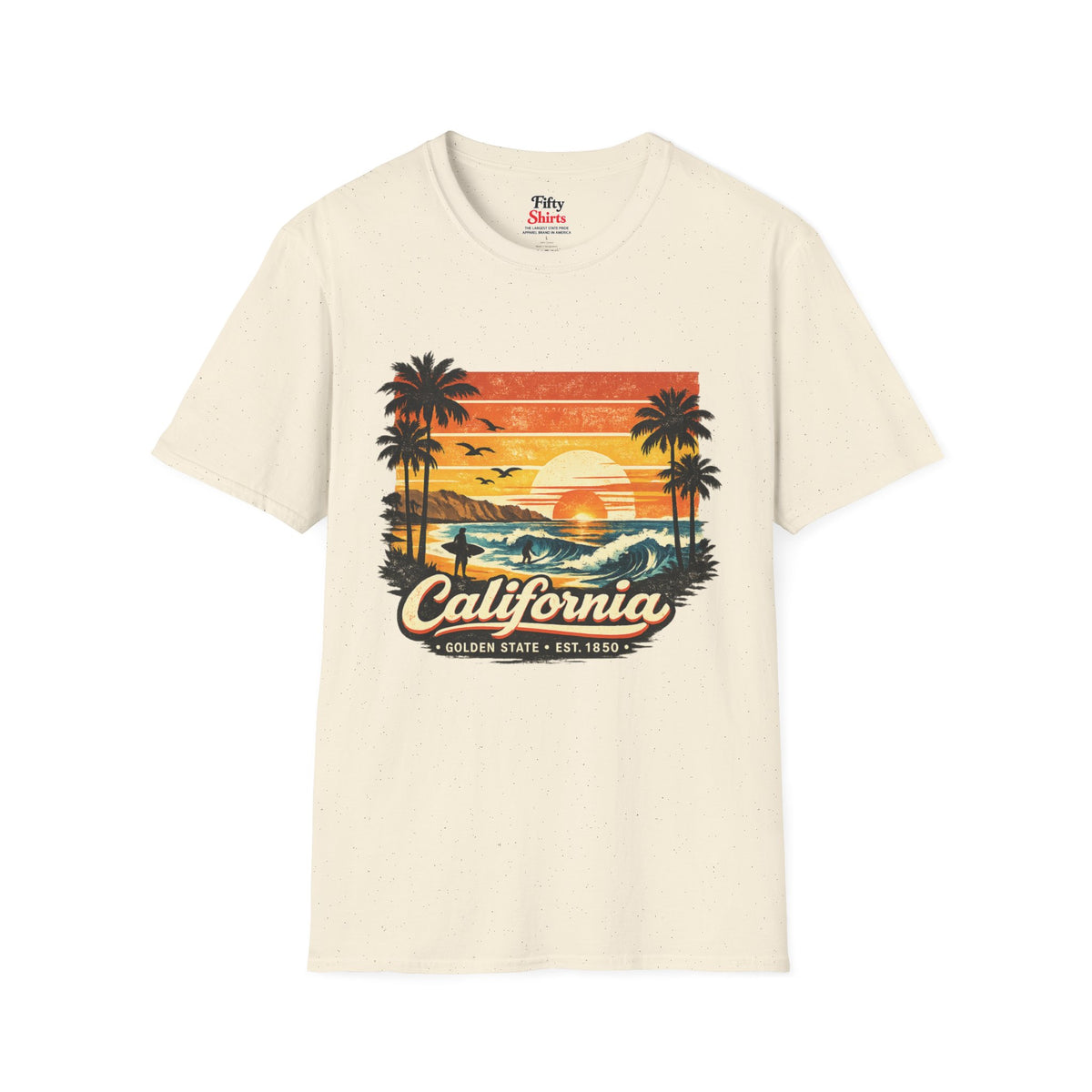 California Sunset Design Unisex Softstyle T Shirt State Pride Graphic Tee Collections FS03