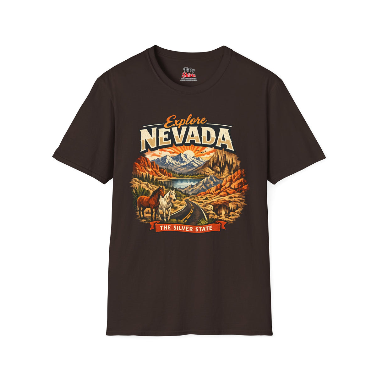 Explore Nevada Unisex Softstyle T Shirt State Pride Graphic Tee Collections FS03
