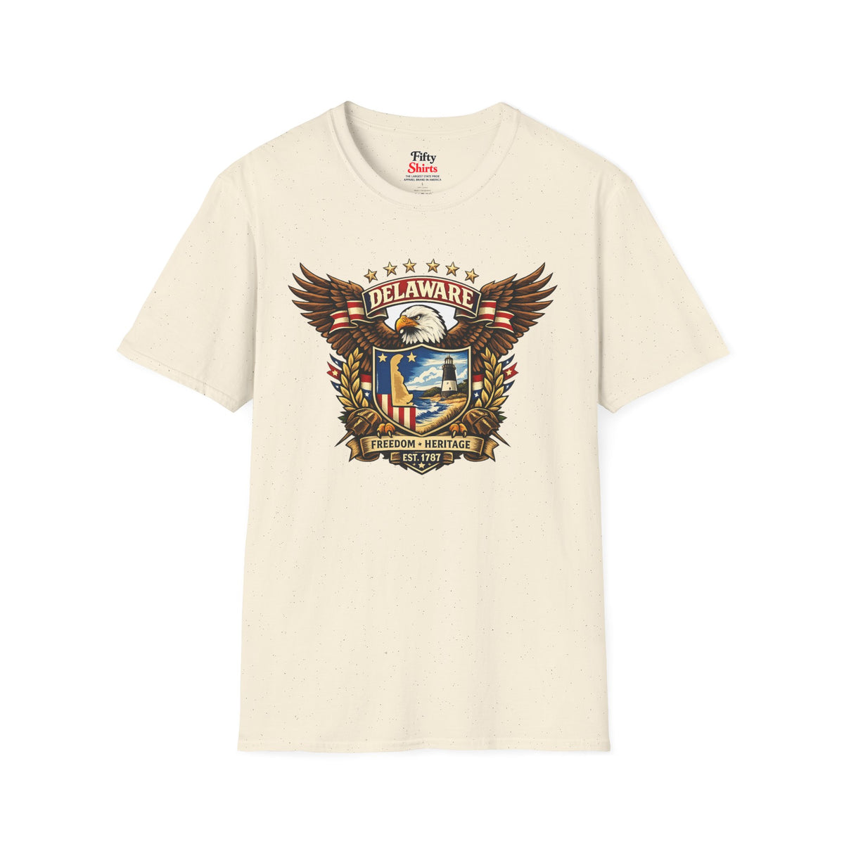 Delaware American Eagle Unisex Softstyle T Shirt State Pride Graphic Tee Collections FS03