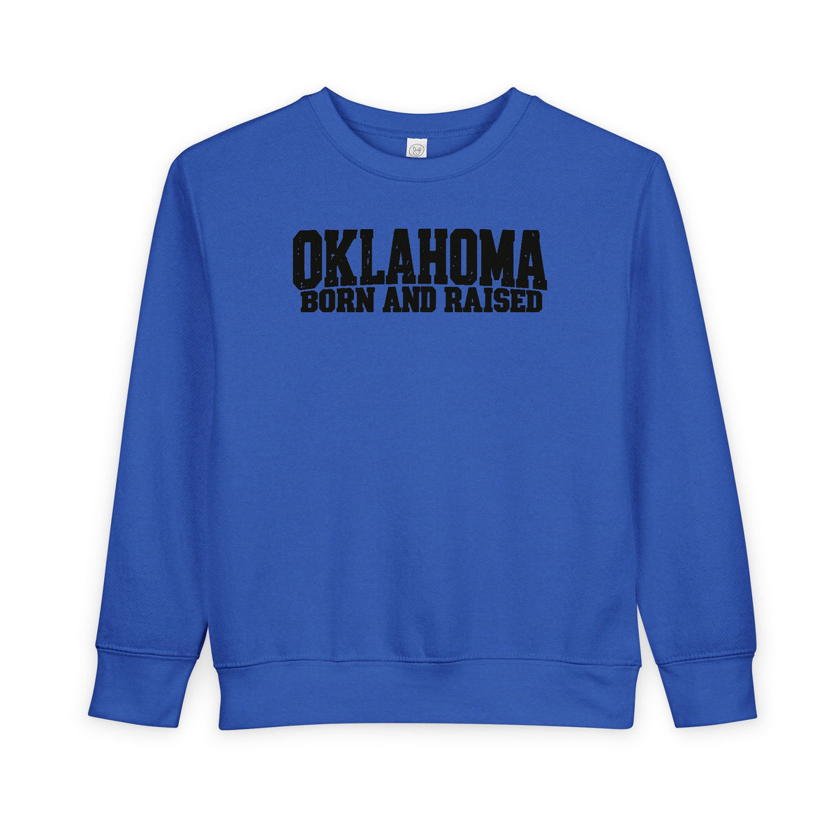 Oklahoma Born and Raised Minimal Heritage Unisex Toddler Sweatshirt