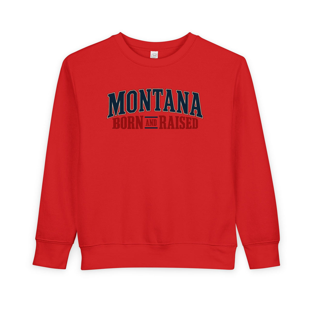 Montana Born and Raised Premium Vintage Fashion Unisex Toddler Sweatshirt Graphic