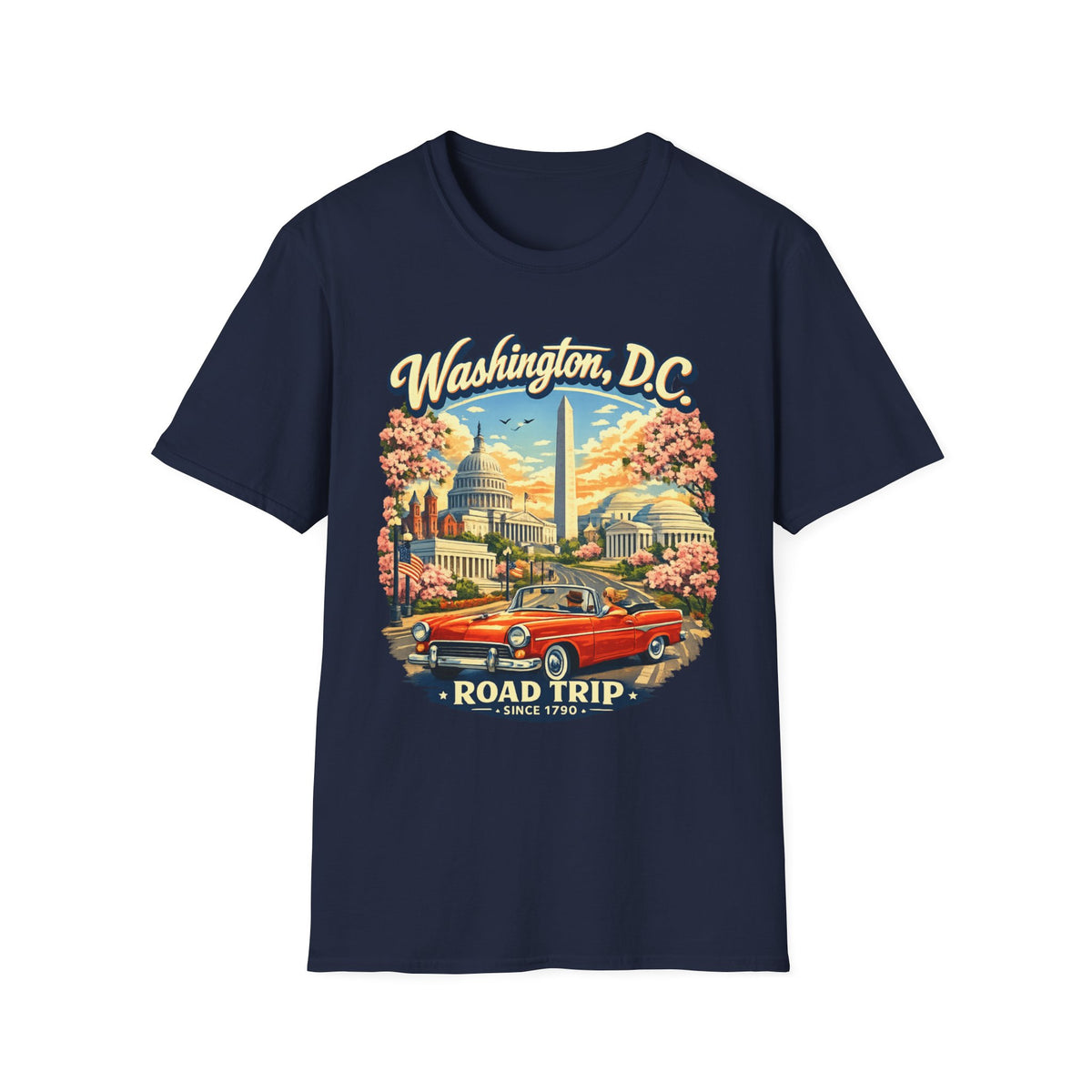 Washington D.C. Road Trip Unisex Softstyle T Shirt State Pride Graphic Tee Collections FS03