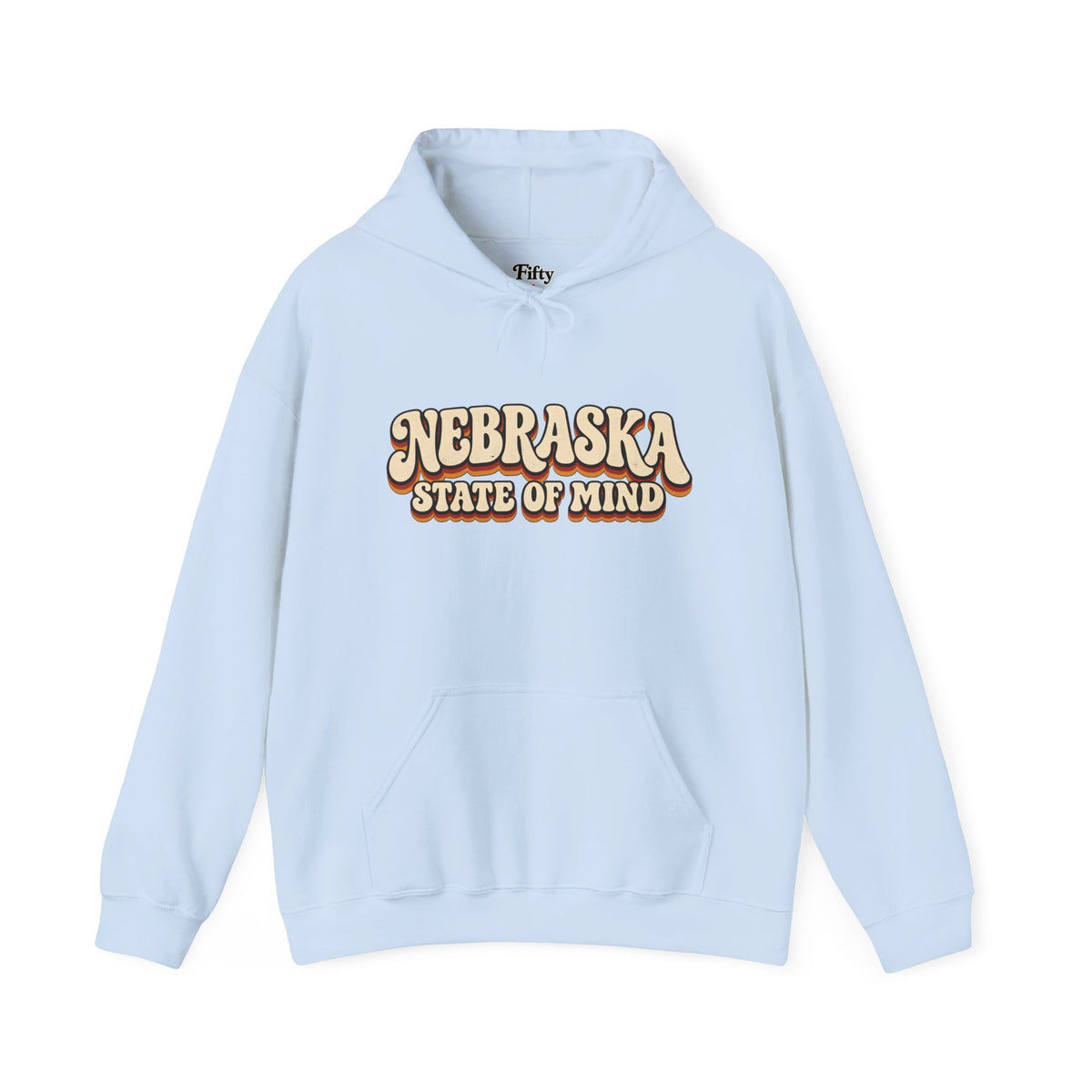Nebraska State of Mind Unisex Hoodie State Name Graphic