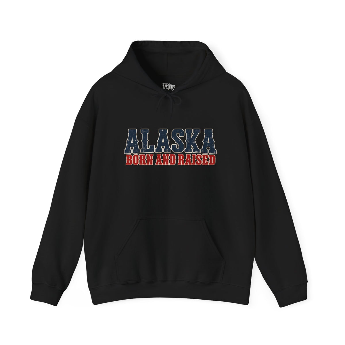 Alaska Born and Raised Western Bold Unisex Hoodie Graphic