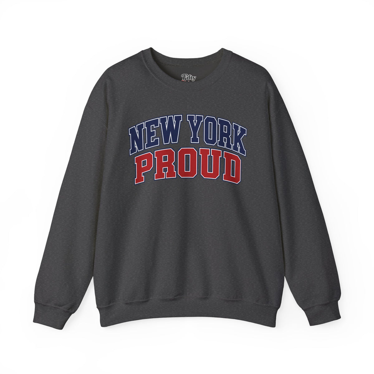 New York Proud Unisex Crewneck Sweatshirt State Name Graphic