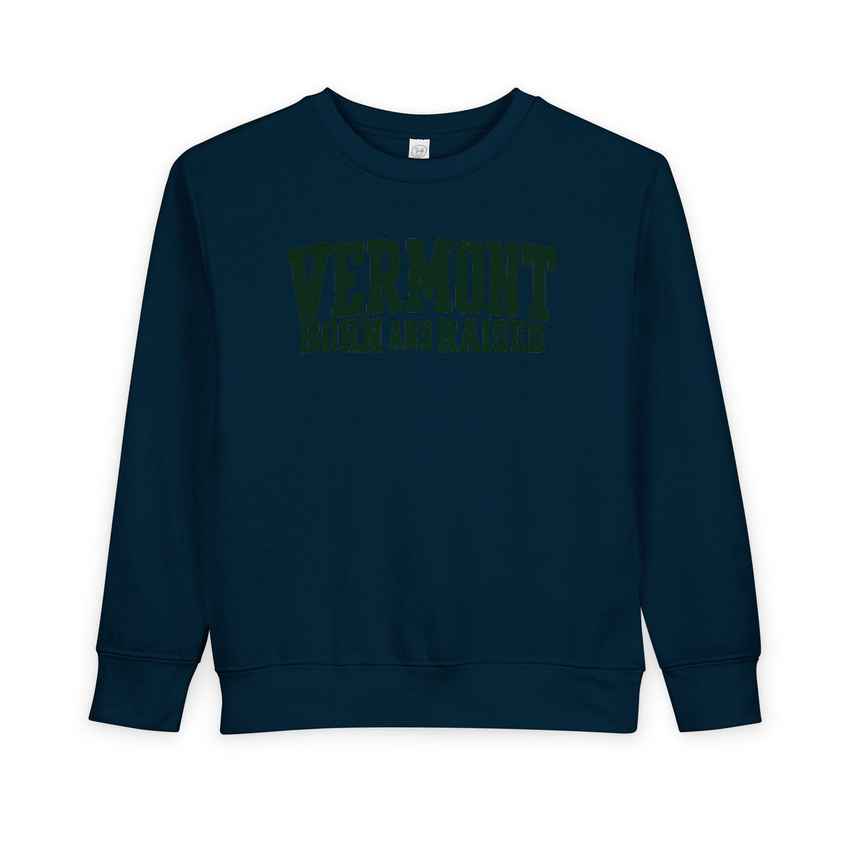 Vermont Born and Raised Rustic New England Unisex Toddler Sweatshirt