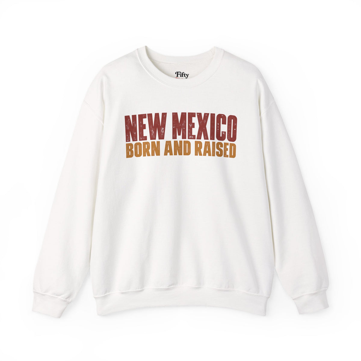 New Mexico Born and Raised Minimal Vintage Unisex Sweatshirt Graphic