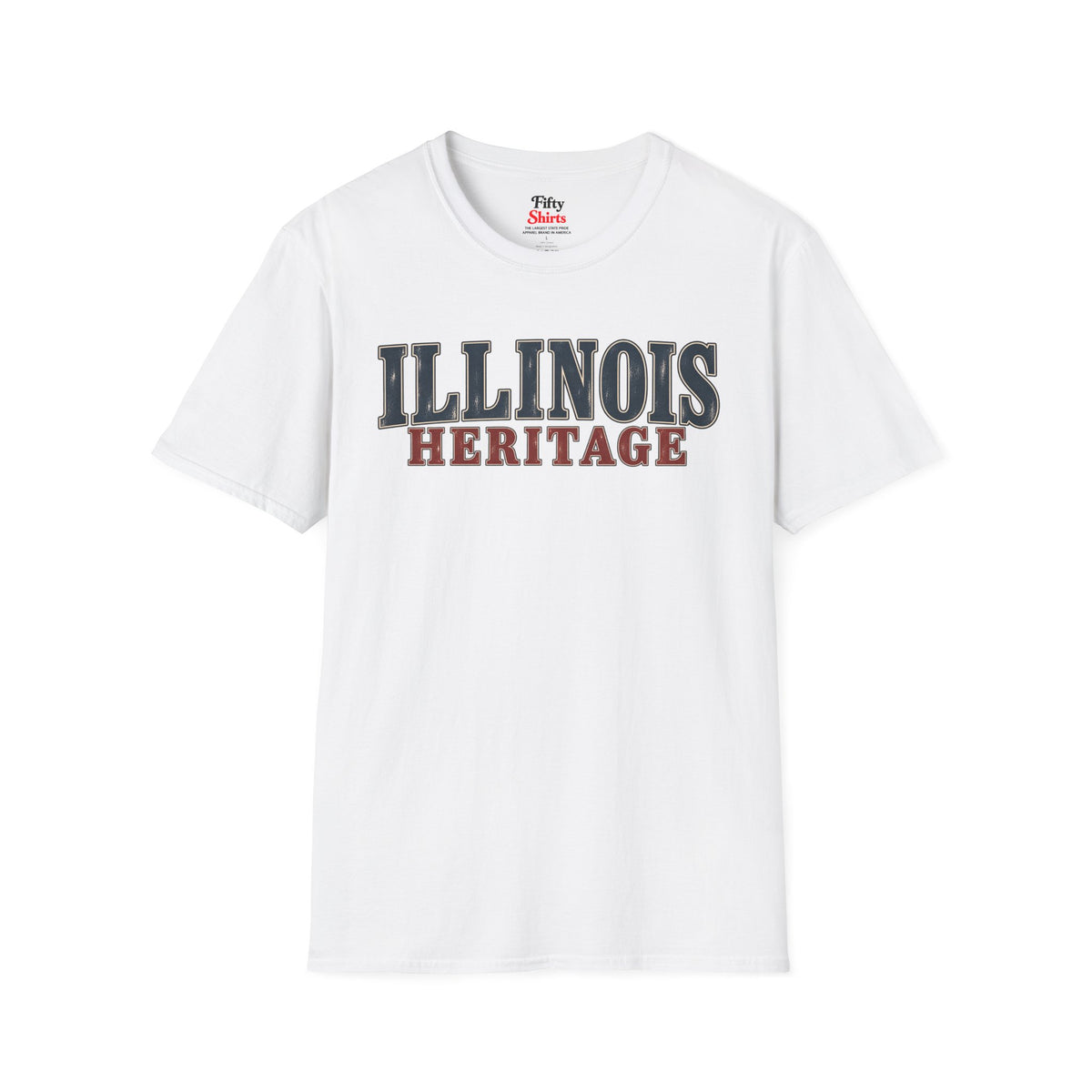 Illinois Heritage Unisex Softstyle T Shirt State Name Graphic Tee