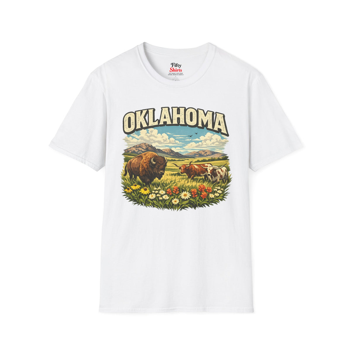 Oklahoma Wildlife Unisex Softstyle T Shirt State Pride Graphic Tee Collections FS03