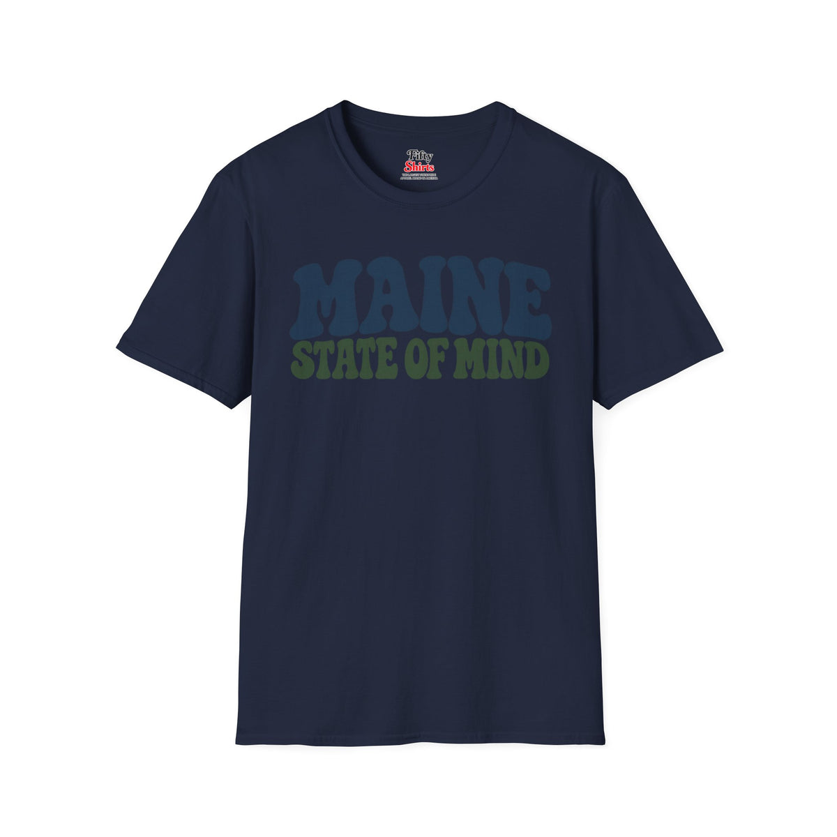 Maine State of Mind Unisex Softstyle T Shirt State Name Graphic Tee