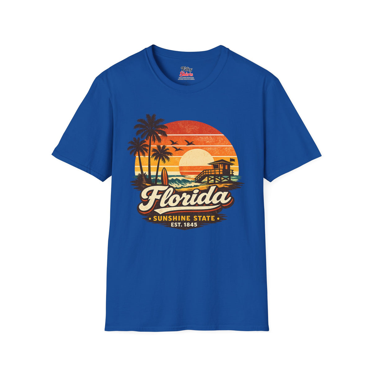 Florida Beach Sunset Unisex Softstyle T Shirt State Pride Graphic Tee Collections FS03