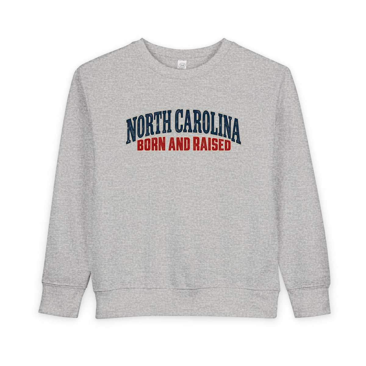 North Carolina Born and Raised Classic Souvenir Unisex Toddler Sweatshirt