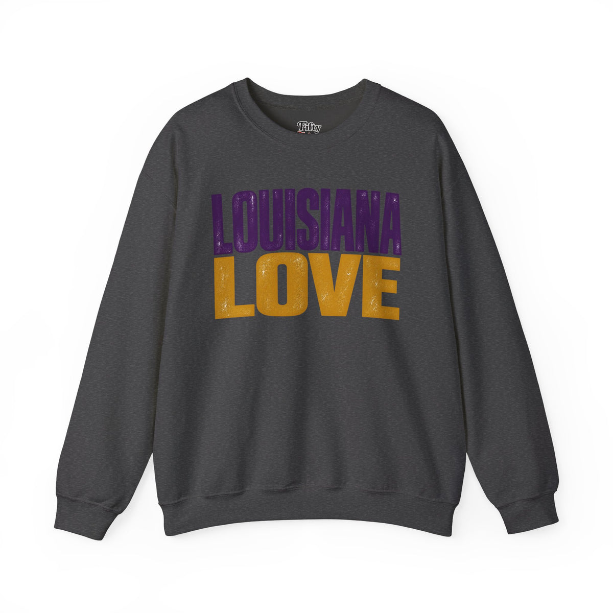 Louisiana Love Unisex Crewneck Sweatshirt State Name Graphic