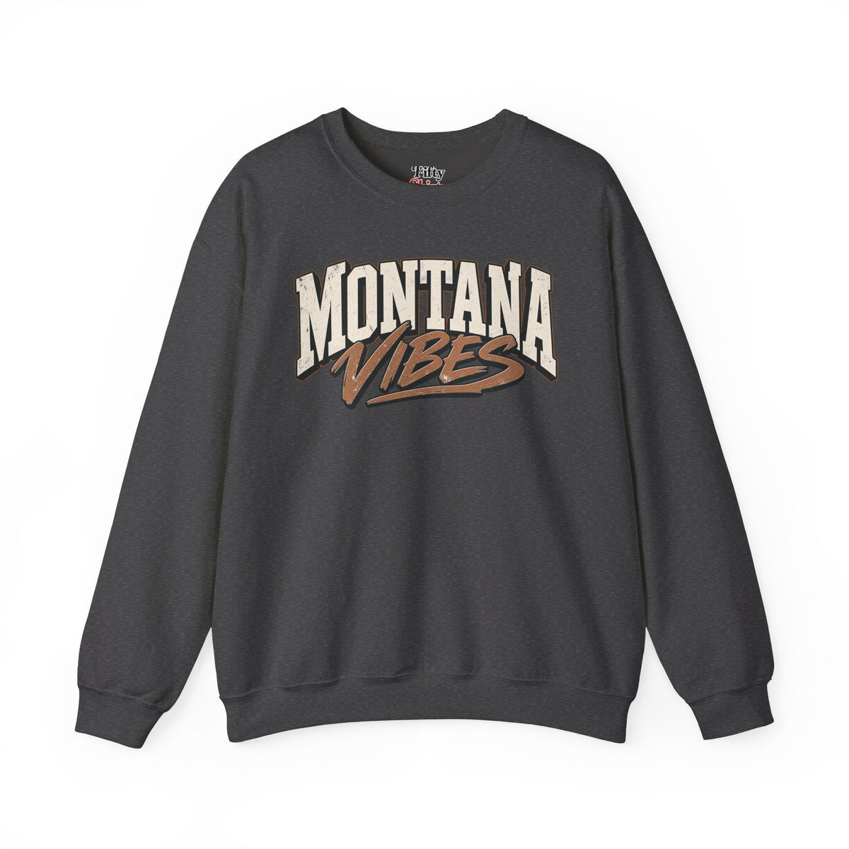Montana Vibes Unisex Crewneck Sweatshirt State Name Graphic