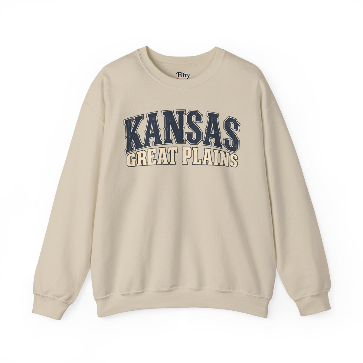 Kansas Great Plains Unisex Crewneck Sweatshirt State Name Graphic
