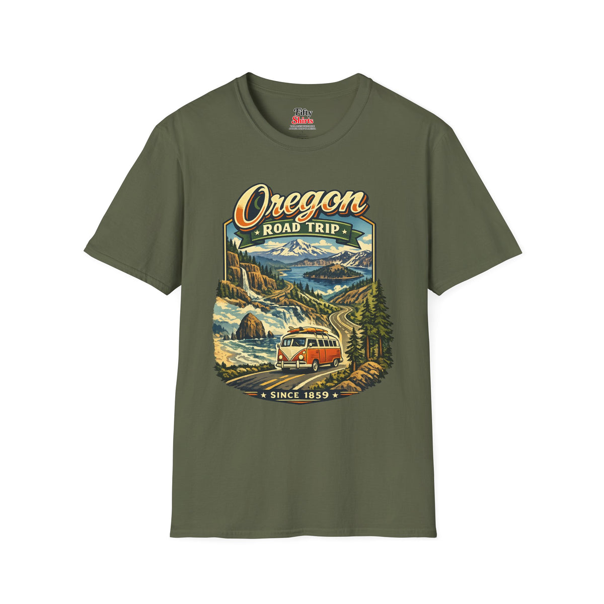 Oregon Road Trip Unisex Softstyle T Shirt State Pride Graphic Tee Collections FS03