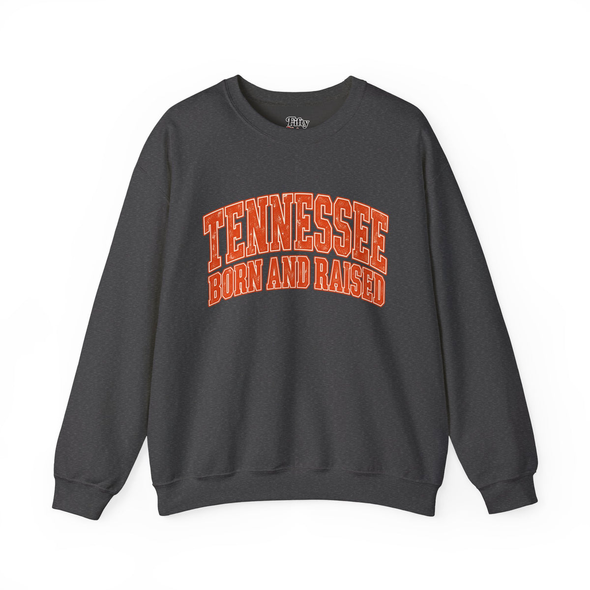 Tennessee Born and Raised Southern Collegiate Unisex Sweatshirt Graphic