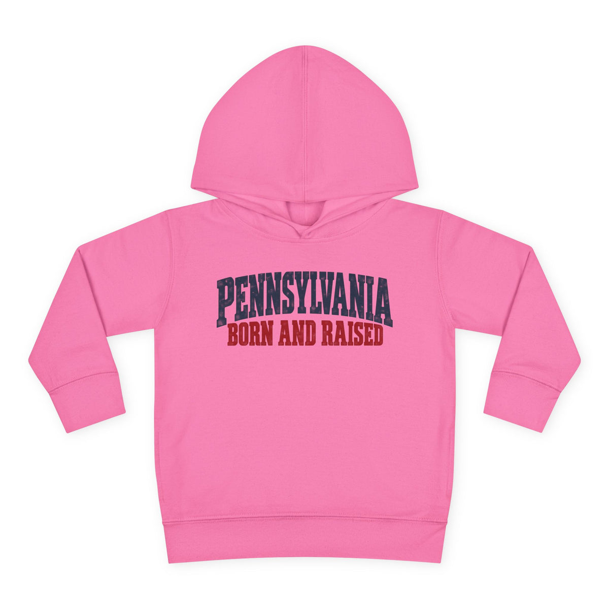 Pennsylvania Born and Raised Vintage Americana Unisex Toddler Pullover Fleece Hoodie