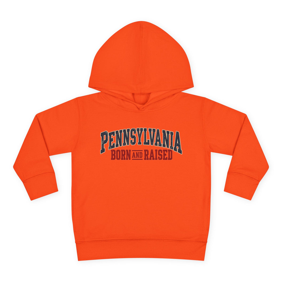 Pennsylvania Born and Raised Classic Souvenir Unisex Toddler Pullover Fleece Hoodie