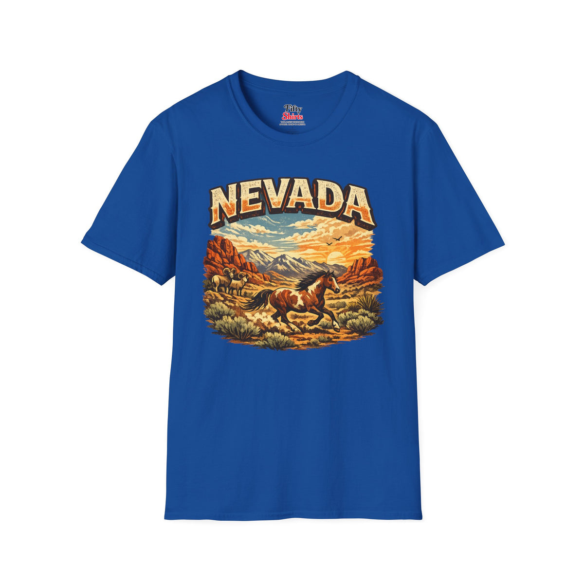 Nevada Wildlife Unisex Softstyle T Shirt State Pride Graphic Tee Collections FS03
