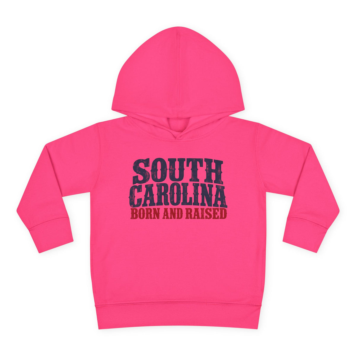 South Carolina Born and Raised Southern Heritage Unisex Toddler Pullover Fleece Hoodie