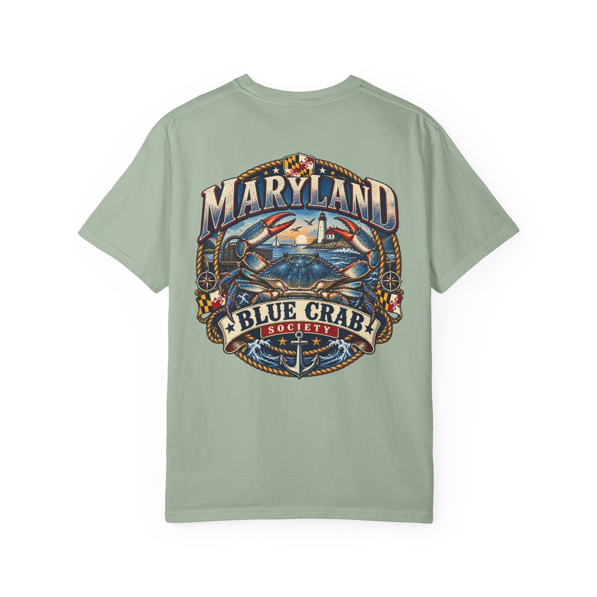 Maryland Blue Crab Society Unisex Comfort Color 1717 Streetwear Graphic Tee