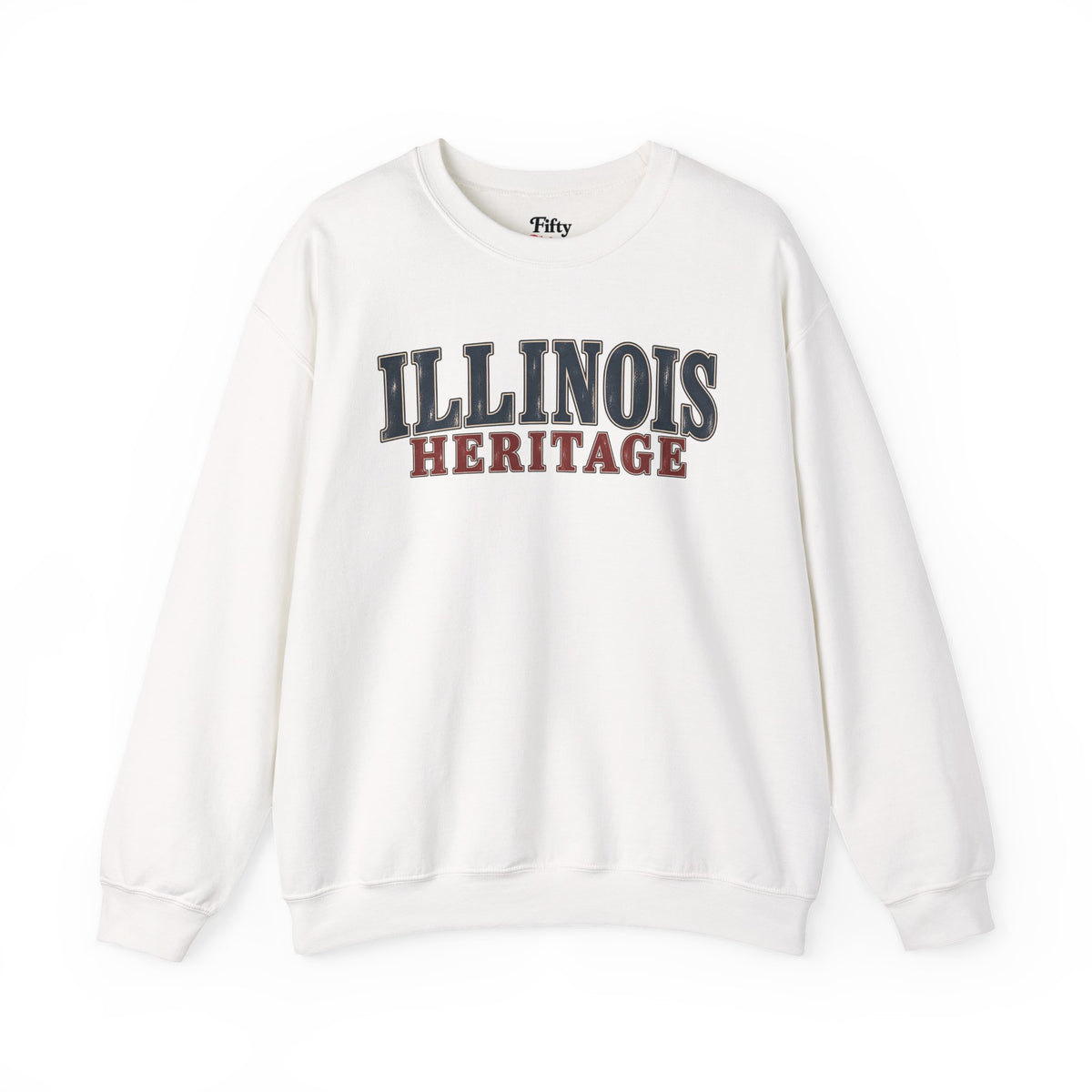 Illinois Heritage Unisex Crewneck Sweatshirt State Name Graphic