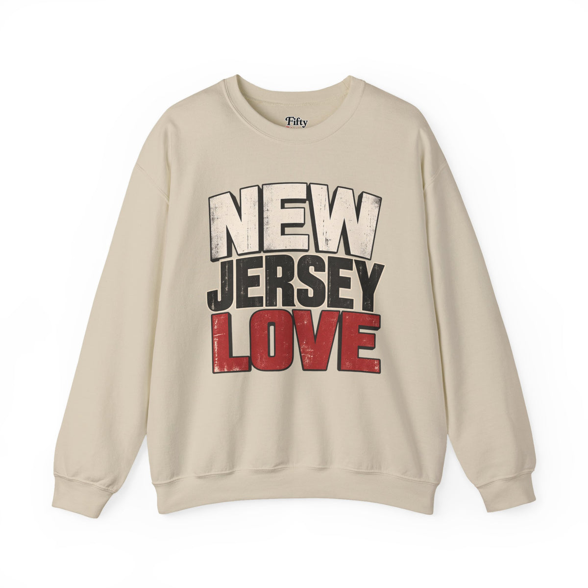 New Jersey Love Unisex Crewneck Sweatshirt State Name Graphic