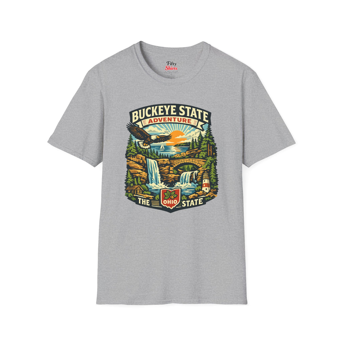 Ohio Buckeye State Adventure Unisex Softstyle T Shirt State Pride Graphic Tee Collections FS03