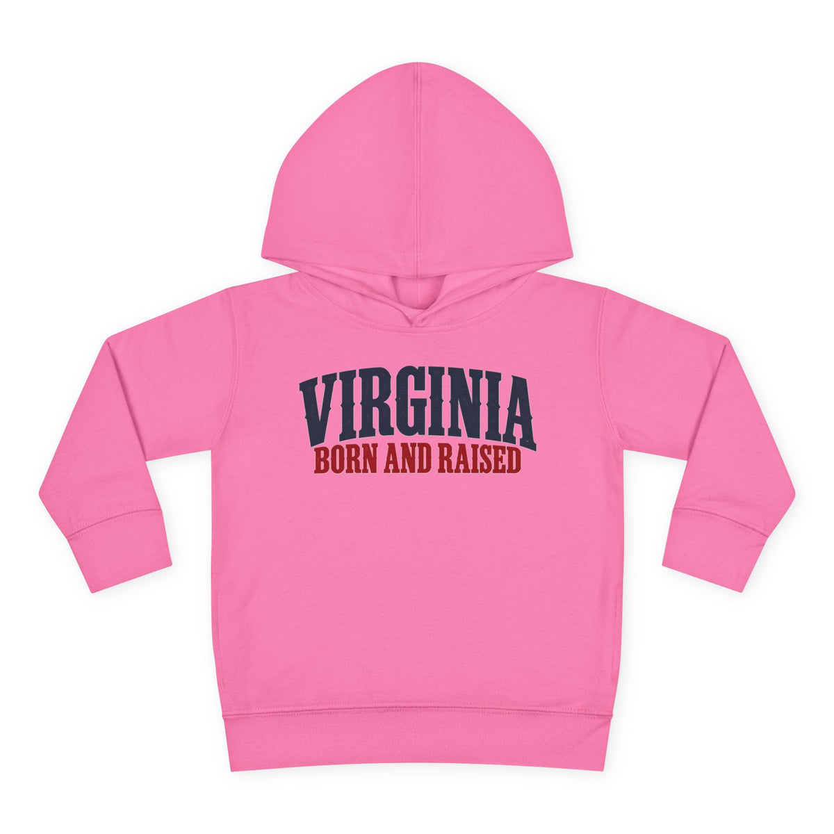 Virginia Born and Raised Premium Heritage Unisex Toddler Pullover Fleece Hoodie