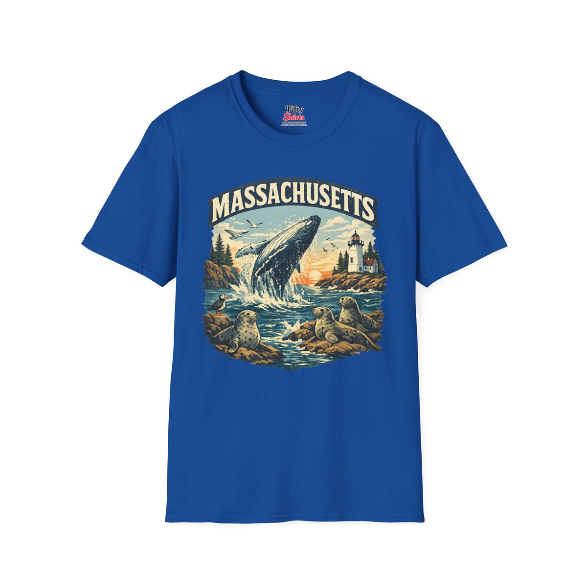 Massachusetts Wildlife Unisex Softstyle T Shirt State Pride Graphic Tee Collections FS03