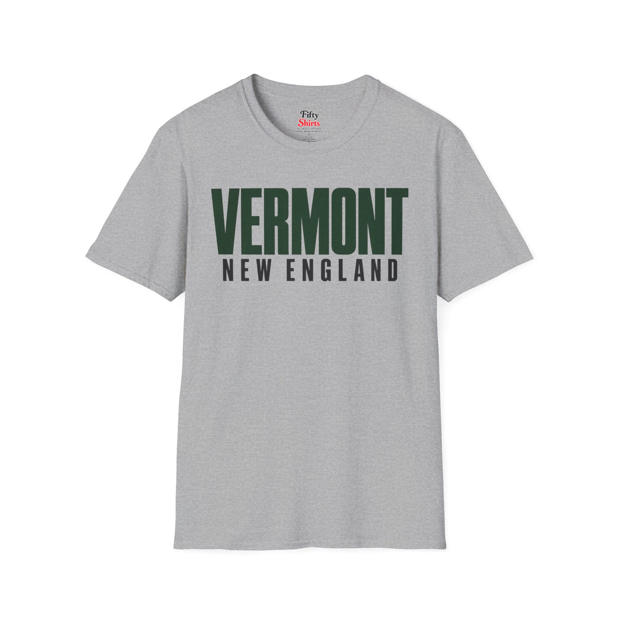 Vermont New England Unisex Softstyle T Shirt State Name Graphic Tee