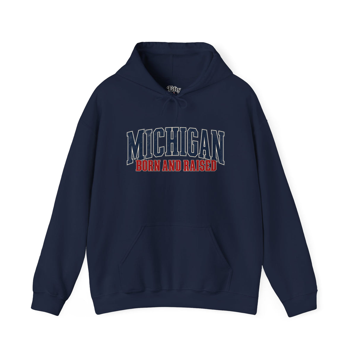 Michigan Born and Raised Luxury Vintage Streetwear Unisex Hoodie Graphic