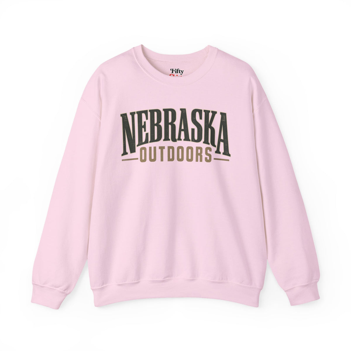 Nebraska Outdoors Unisex Crewneck Sweatshirt State Name Graphic