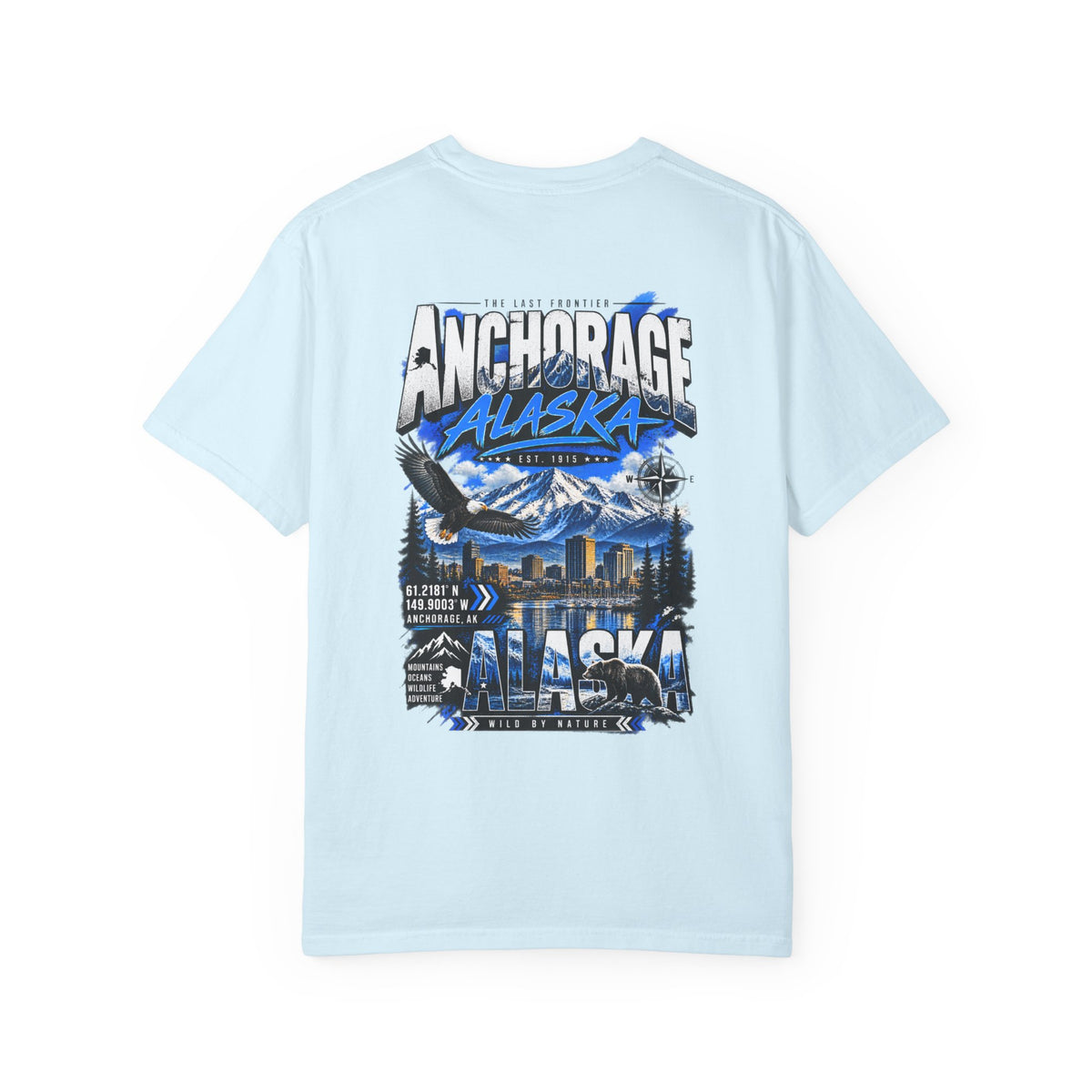 Anchorage Alaska Streetwear Unisex Comfort Color 1717 Streetwear Graphic Tee