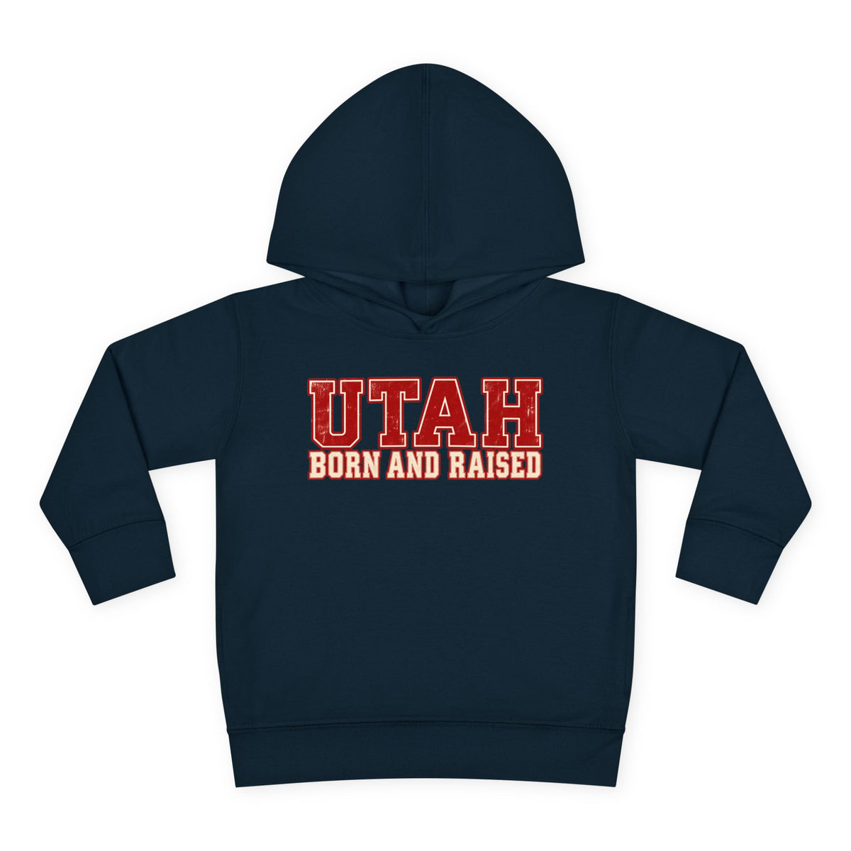 Utah Born and Raised Vintage Athletic Unisex Toddler Pullover Fleece Hoodie