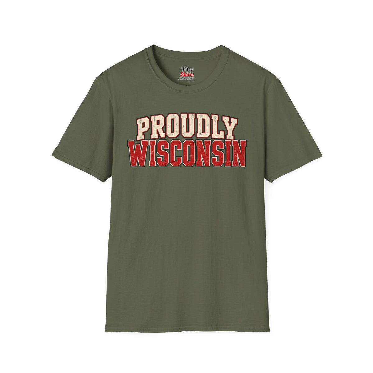 Proudly Wisconsin Unisex Softstyle T Shirt State Name Graphic Tee