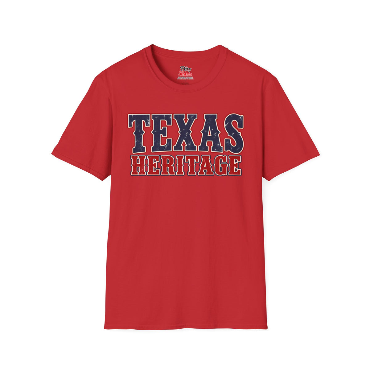 Texas Heritage Unisex Softstyle T Shirt State Name Graphic Tee