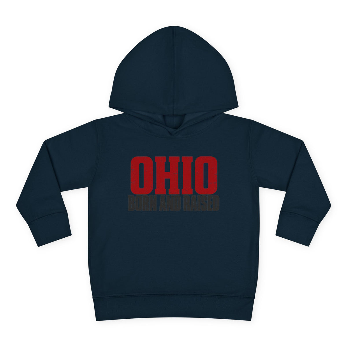 Ohio Born and Raised Minimal Heritage Unisex Toddler Pullover Fleece Hoodie