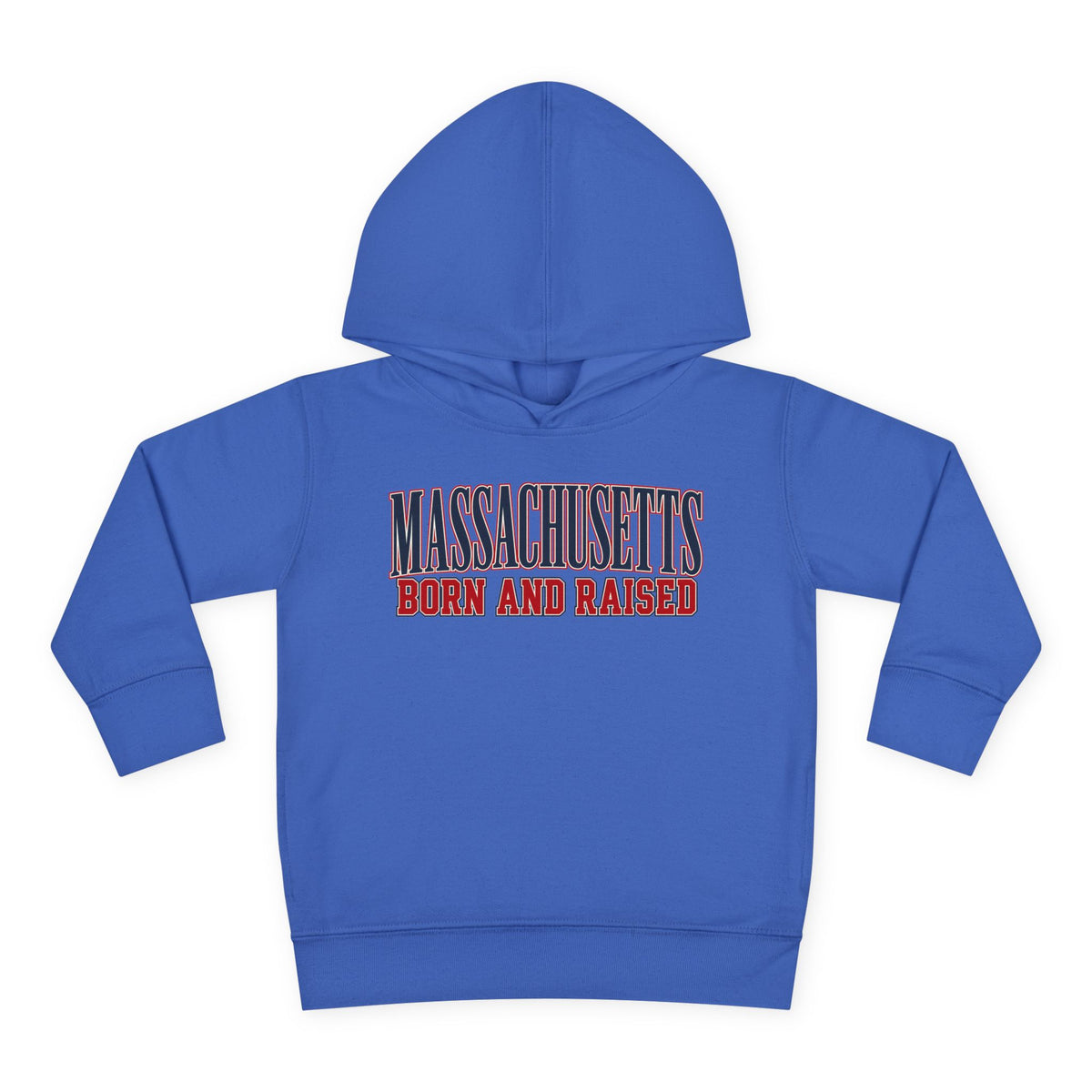 Massachusetts Born and Raised High-End Editorial Unisex Toddler Pullover Fleece Hoodie