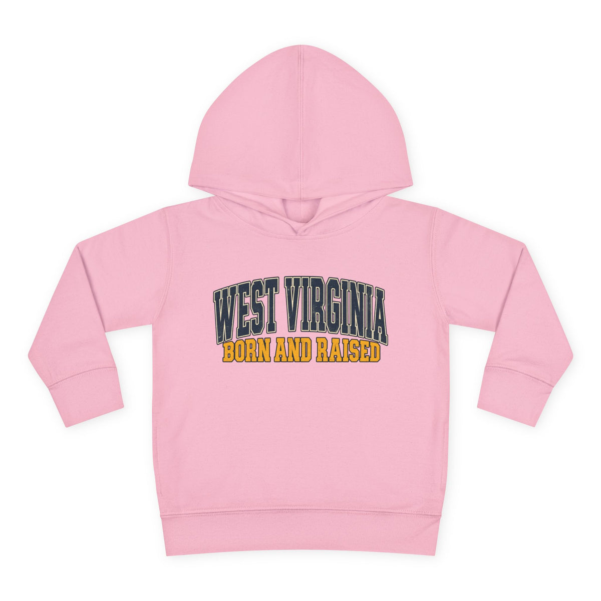 West Virginia Born and Raised Vintage Americana Unisex Toddler Pullover Fleece Hoodie