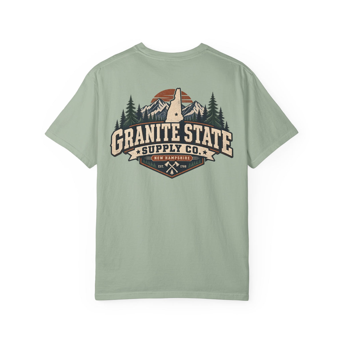 New Hampshire Granite State Supply Co Unisex Comfort Color 1717 Streetwear Graphic Tee