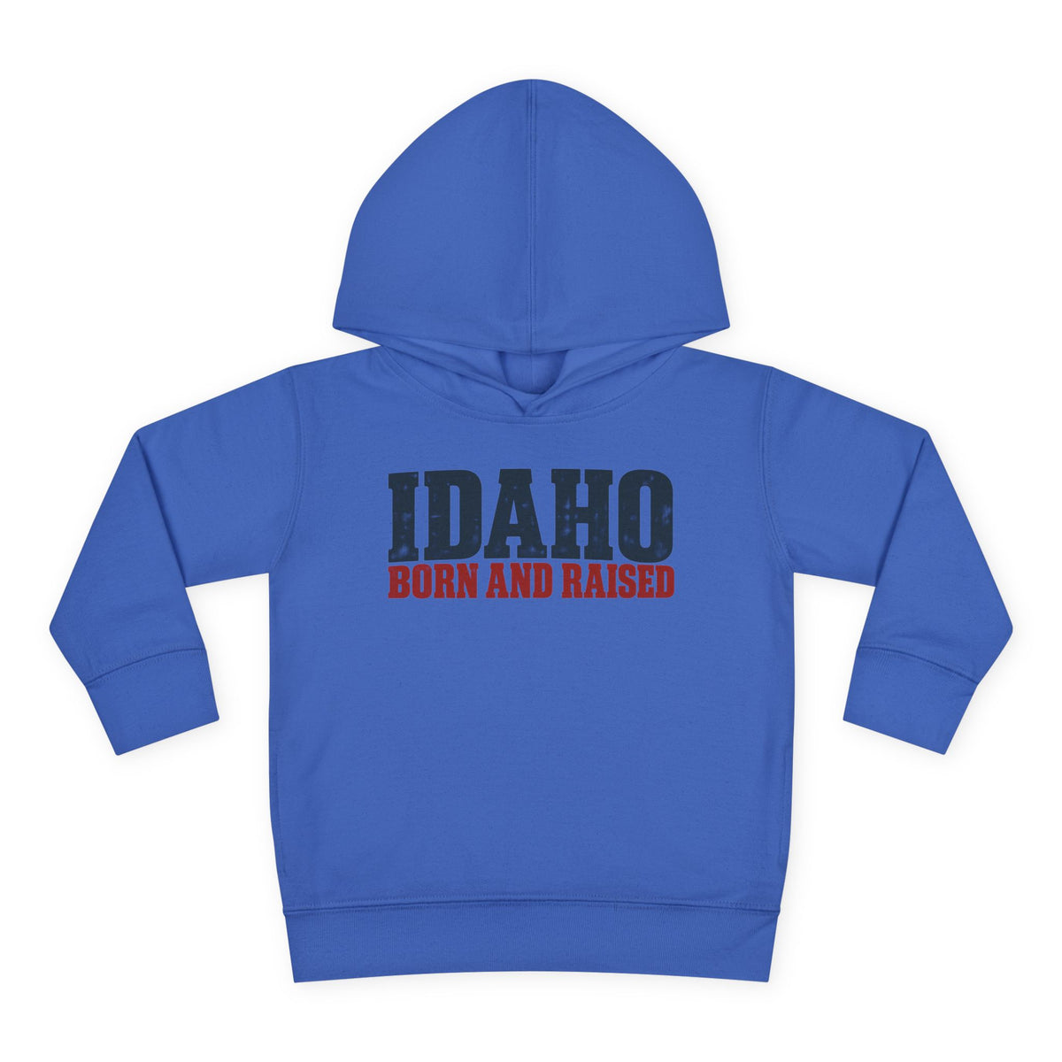Idaho Born and Raised Rustic Americana Unisex Toddler Pullover Fleece Hoodie