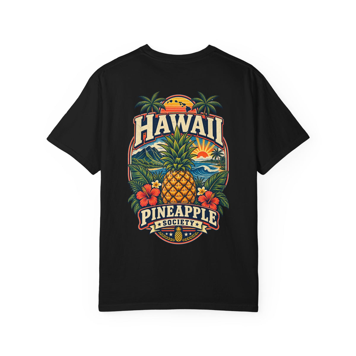 Hawaii Pineapple Society Unisex Comfort Color 1717 Streetwear Graphic Tee