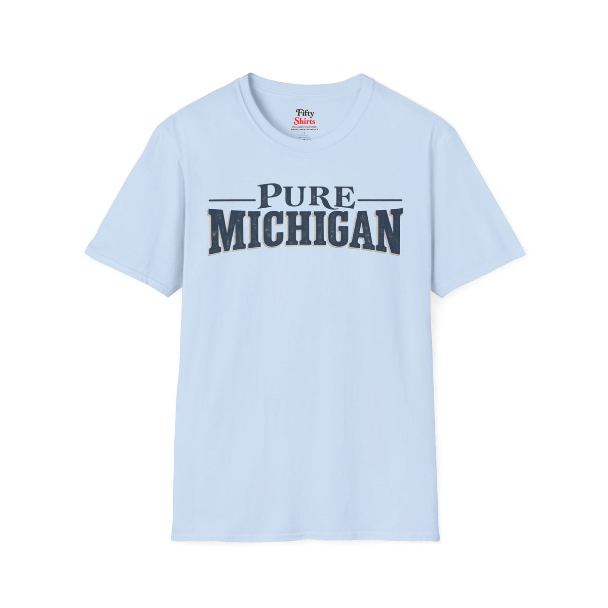 Pure Michigan Unisex Softstyle T Shirt State Name Graphic Tee