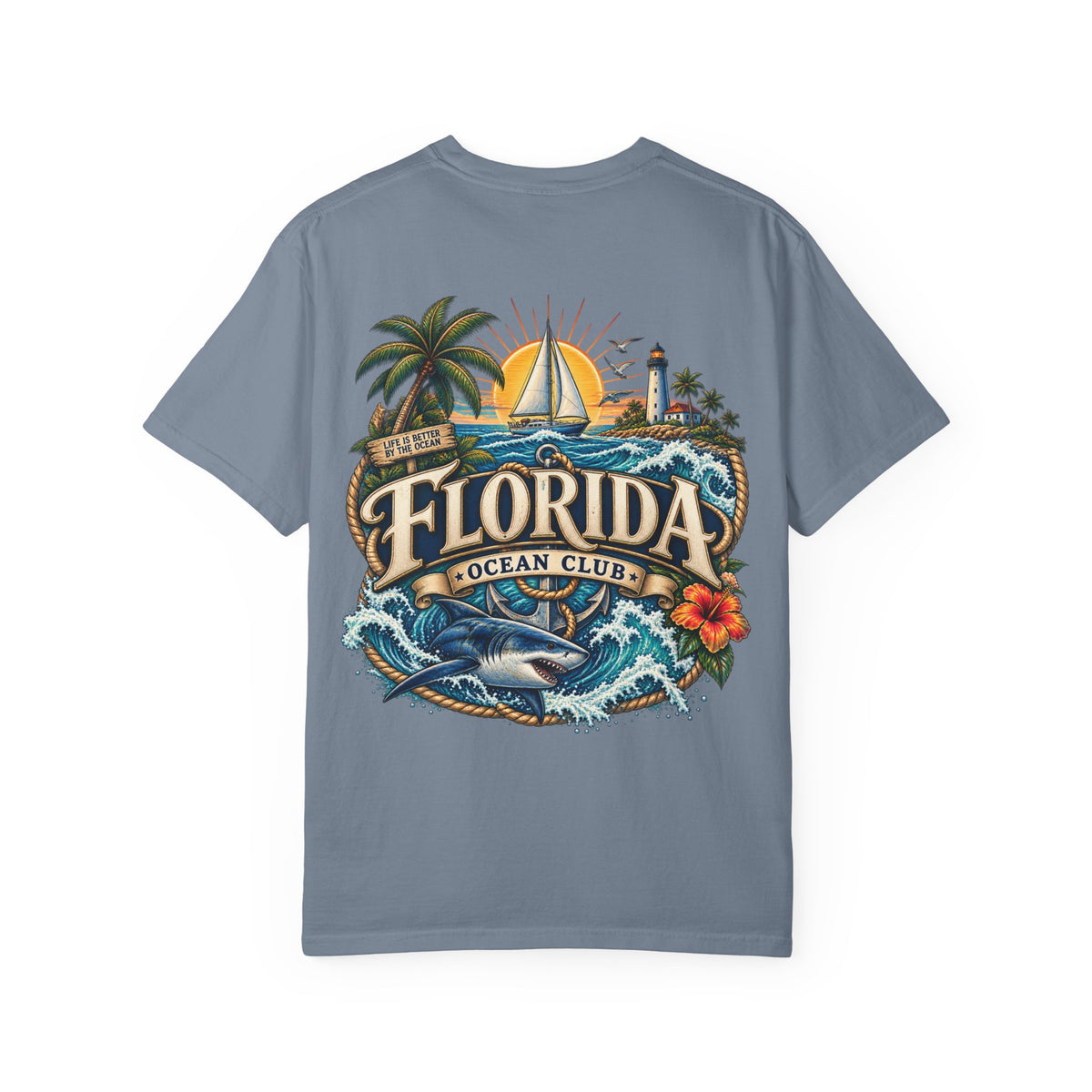 Florida Ocean Club Unisex Comfort Color 1717 Streetwear Graphic Tee