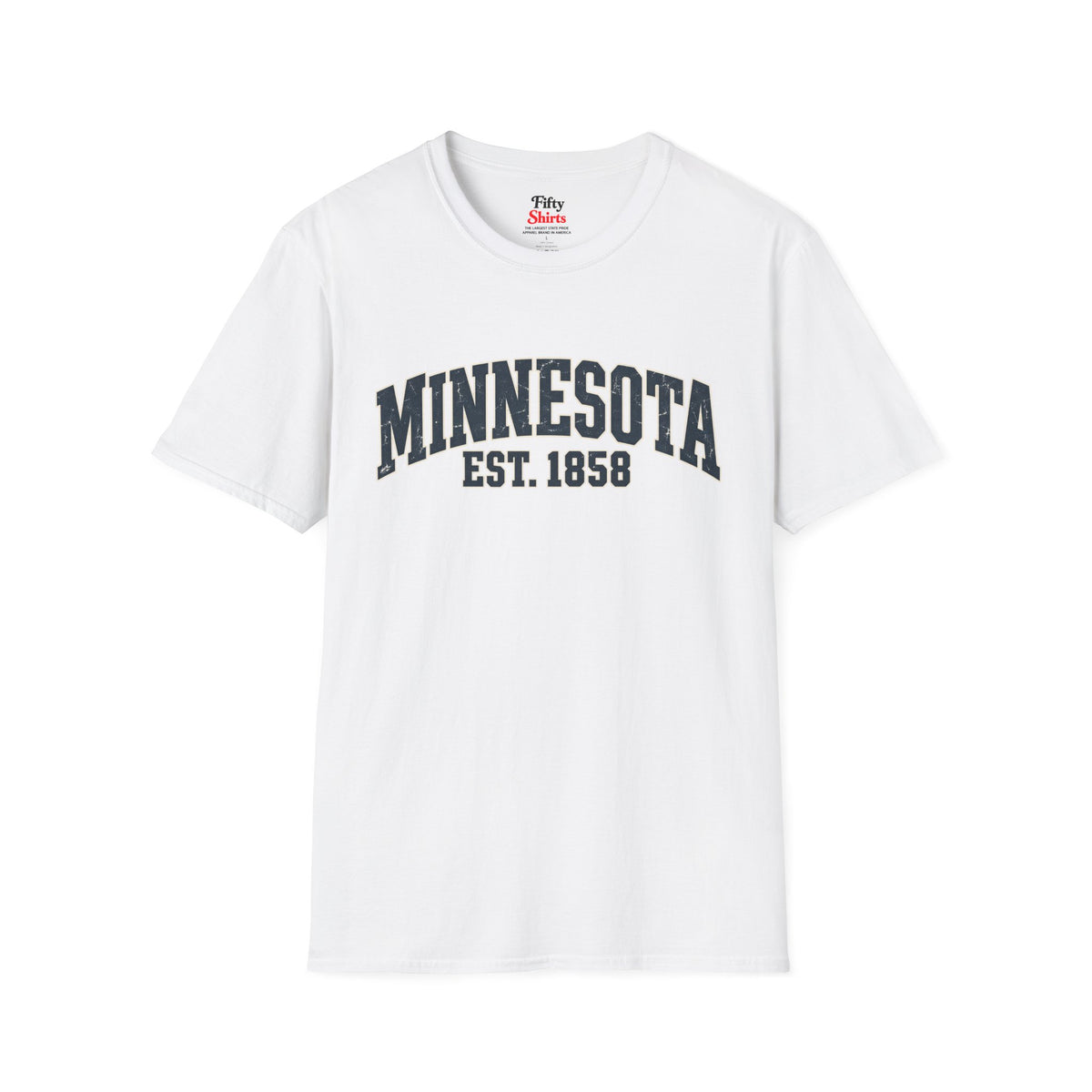 Minnesota Est 1858 Unisex Softstyle T Shirt State Name Graphic Tee