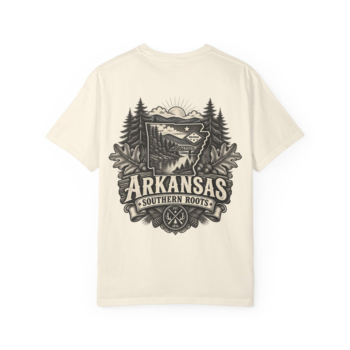 Arkansas Southern Roots Unisex Comfort Color 1717 Streetwear Graphic Tee
