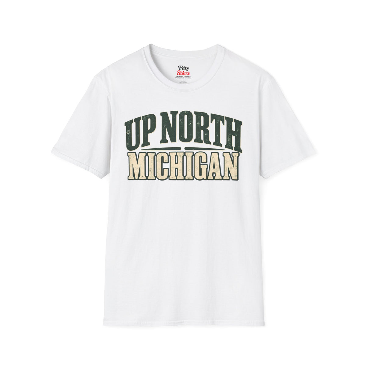 Up North Michigan Unisex Softstyle T Shirt State Name Graphic Tee